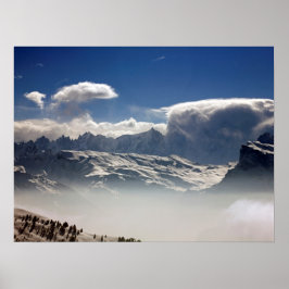 Mont Blanc France Urlaubskarte Poster