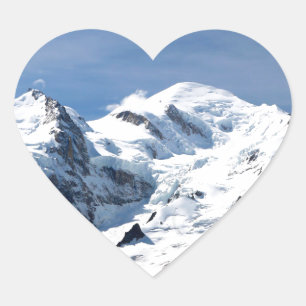 Mont Blanc Frankreich Herz-Aufkleber
