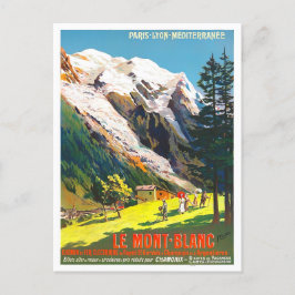 Mont Blanc Frankreich Jahrgang Reise Postkarte