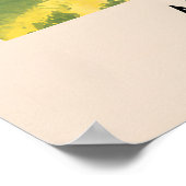 Mont Blanc Frankreich Reiseplakat Poster (Ecke)