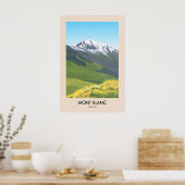 Mont Blanc Frankreich Reiseplakat Poster (Küche)