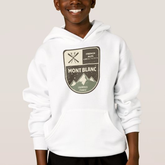 Mont Blanc Französische Alpen Chamonix Frankreich Hoodie (Vorderseite)
