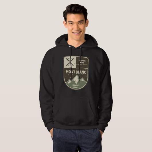 Mont Blanc Französische Alpen Chamonix Frankreich Hoodie (Vorne ganz)