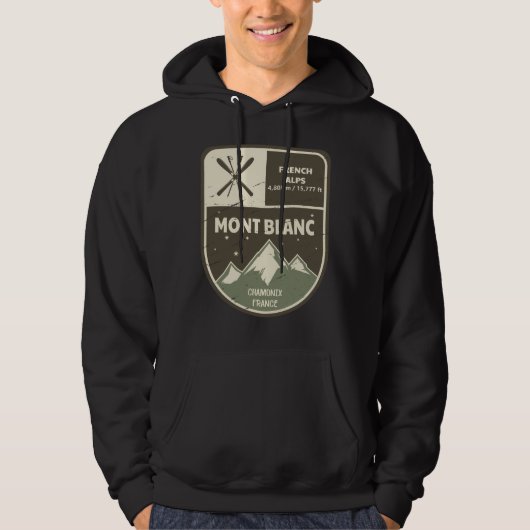 Mont Blanc Französische Alpen Chamonix Frankreich Hoodie (Vorderseite)