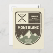 Mont Blanc Französische Alpen Chamonix Frankreich Postkarte (Vorne/Hinten)