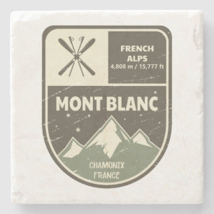 Mont Blanc Französische Alpen Chamonix Frankreich  Steinuntersetzer