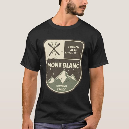 Mont Blanc Französische Alpen Chamonix Frankreich T-Shirt (Vorderseite)