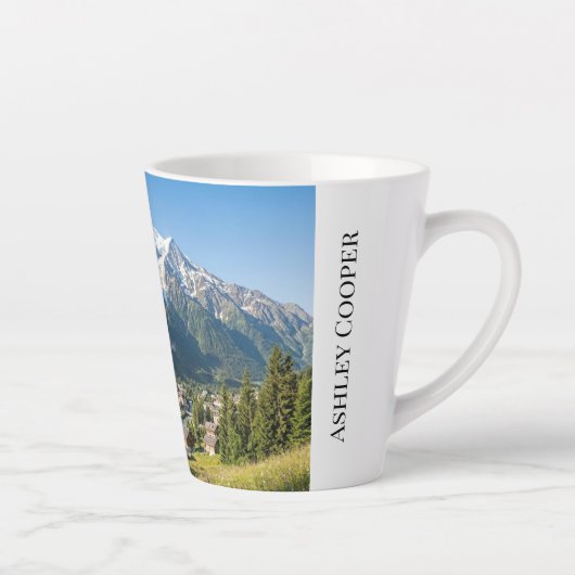 Mont Blanc French Alps Chamonix Custom Milchtasse (Rechts)