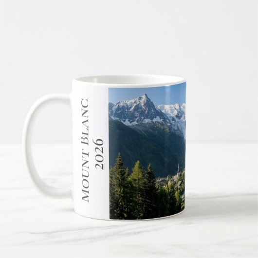 Mont Blanc French Alps Chamonix Mountain Peak Kaffeetasse (Links)