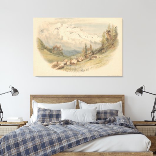 Mont Blanc Leinwanddruck (Insitu (Schlafzimmer))