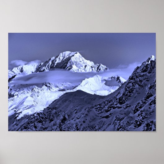Mont Blanc Les Arcs Französische Alpen Frankreich Poster (Vorne)