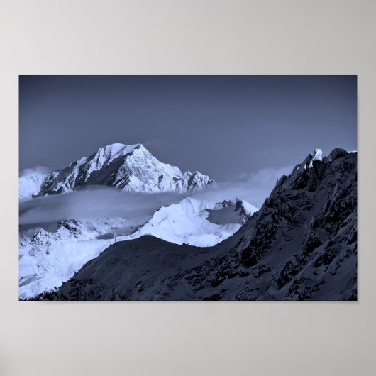 Mont Blanc Les Arcs Französische Alpen Frankreich Poster (Vorne)