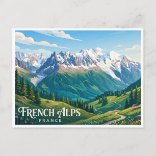 Mont-Blanc-Massiv Chamonix Frankreich Postkarte