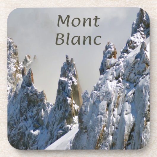 Mont Blanc Monte Bianco Getränkeuntersetzer (Vorderseite)