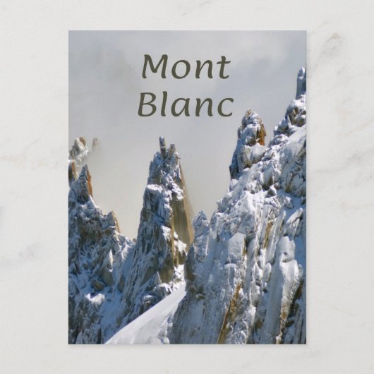 Mont Blanc Monte Bianco Postkarte (Vorderseite)