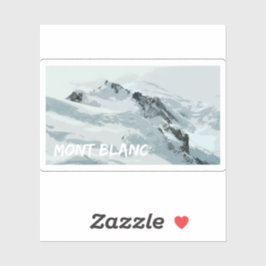 Mont Blanc Mountain Peak, Frankreich Aufkleber