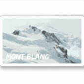 Mont Blanc Mountain Peak, Frankreich Aufkleber (Vorderseite)