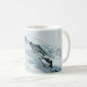 Mont Blanc Mountain Peak, Frankreich Kaffeetasse (VorderseiteRechts)