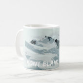 Mont Blanc Mountain Peak, Frankreich Kaffeetasse (Vorderseite Links)