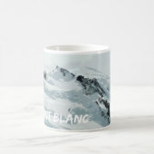 Mont Blanc Mountain Peak, Frankreich Kaffeetasse (Mittel)