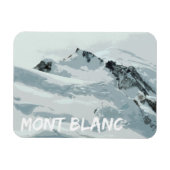 Mont Blanc Mountain Peak, Frankreich Magnet (Horizontal)