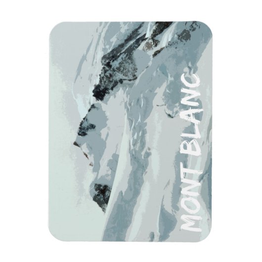 Mont Blanc Mountain Peak, Frankreich Magnet (Vertikal)