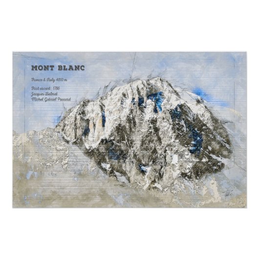 Mont Blanc Poster (Vorderseite)