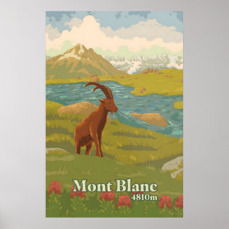 Mont-Blanc-Reiseplakat Poster