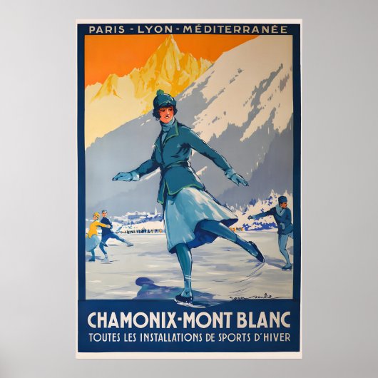 Mont-Blanc-Reiseposter Poster (Vorne)