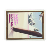 mont blanc Snowboarden Reiseplakat. Magnet (Horizontal)