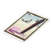 mont blanc Snowboarden Reiseplakat. Magnet (Linke Seite)