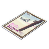mont blanc Snowboarden Reiseplakat. Notizblock (Linke Seite)