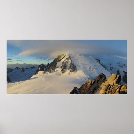 Mont Blanc Sonnenaufgang Poster (Vorne)