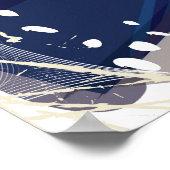 Mont Blanc Vintages Skifahrplakat Poster (Ecke)