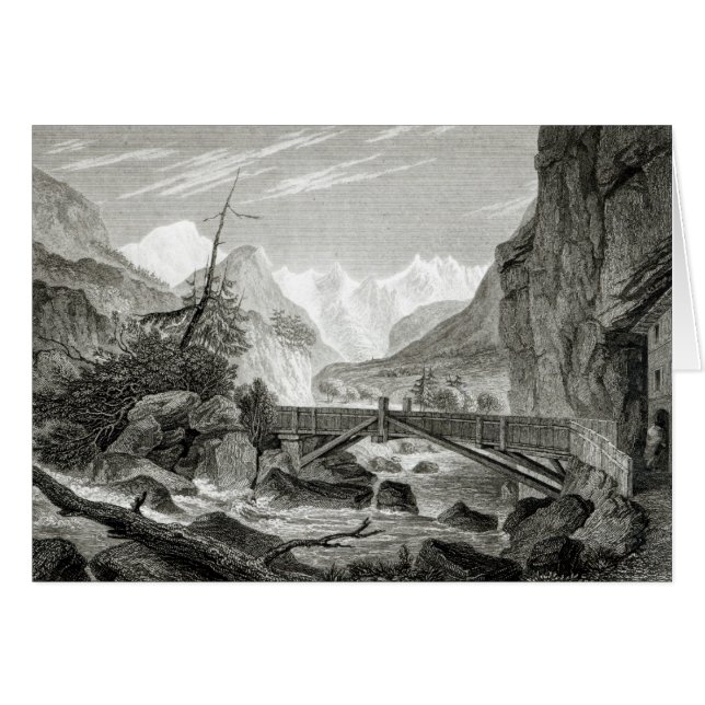 Mont Blanc von den Bädern von St. Didier (Vorderseite (Horizontal))