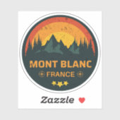 Mont Blanc Wandern Franz-Abenteuer - Monte Bianco Aufkleber (Blatt)
