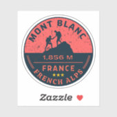Mont Blanc Wandern Franz-Abenteuer - Monte Bianco Aufkleber (Blatt)