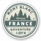 Mont Blanc Wandern Franz-Abenteuer - Monte Bianco Aufkleber (Vorderseite)