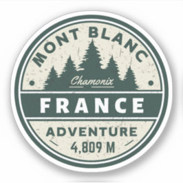 Mont Blanc Wandern Franz-Abenteuer - Monte Bianco Aufkleber