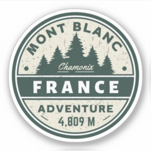 Mont Blanc Wandern Franz-Abenteuer - Monte Bianco Aufkleber