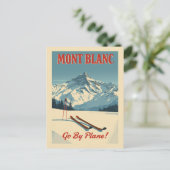 Mont Blanc Winter Escape Postkarte (Stehend Vorderseite)