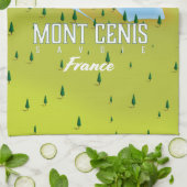 Mont Cenis Savoie, france Map Geschirrtuch (Gefaltet)