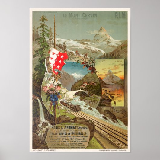 Mont Cervin Matterhorn Vintage Poster 1895 (Vorne)