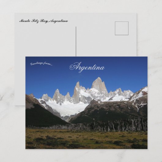 Mont Fitz Roy Argentinien Postkarte (Vorne/Hinten)