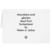 Mont Fort mit Bergkarte (Rückseite Horizontal)