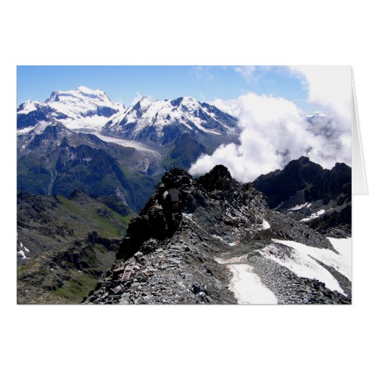 Mont Fort mit Bergkarte (Vorderseite (Horizontal))