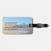 Mont Fujisan Gepäckmarke Gepäckanhänger (Rückseite horizontal)