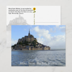 Mont-Saint-Michel bei Flut, Normandie, Frankreich Postkarte