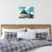 Mont Saint-Michel France Travel Cat Leinwanddruck (Insitu (Schlafzimmer))