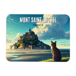 Mont Saint-Michel France Travel Cat Magnet